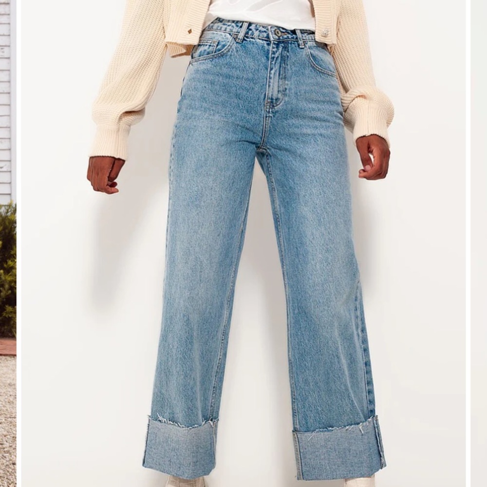 NWT Q2 Straight Leg Womens Cuffed Jean - size 10 - Picture 12 of 14